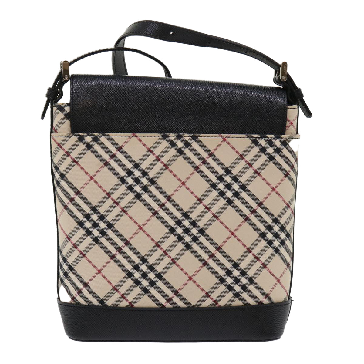 BURBERRY Nova Check Shoulder Bag Nylon Leather Beige Auth 46957 - 0