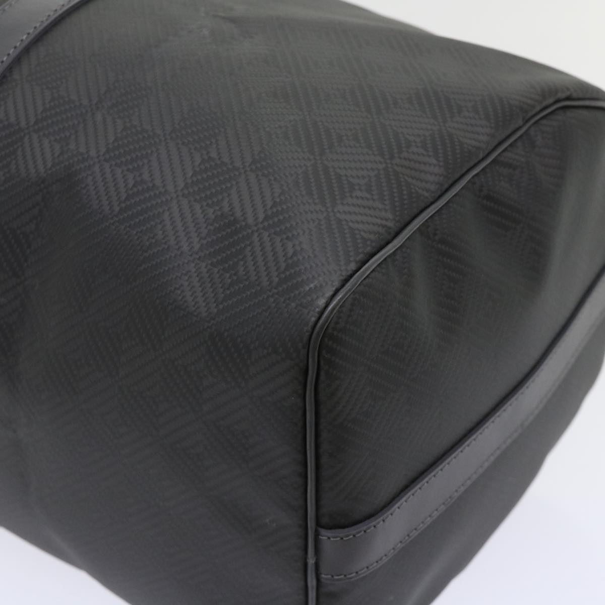 LOUIS VUITTON Damier Carbon Keepall Bandouliere 45 Boston Bag Black Auth 46967A