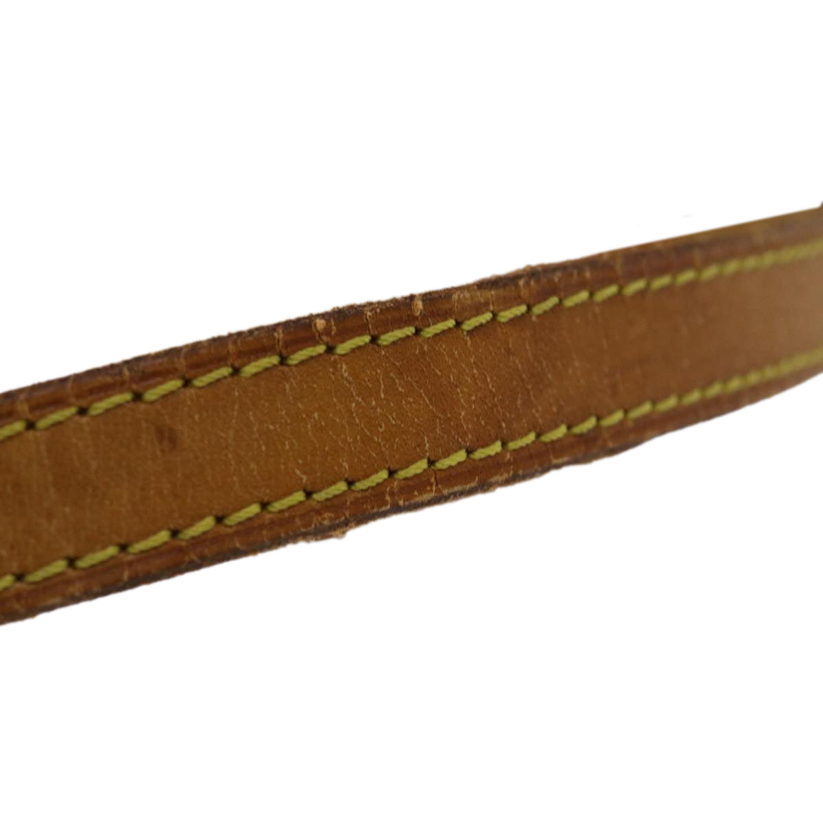 LOUIS VUITTON Shoulder Strap Leather 35.4"" Beige LV Auth 47001