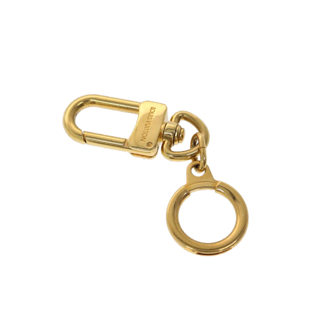 LOUIS VUITTON Anneau Cles Key Holder metal Gold Tone LV Auth 47068