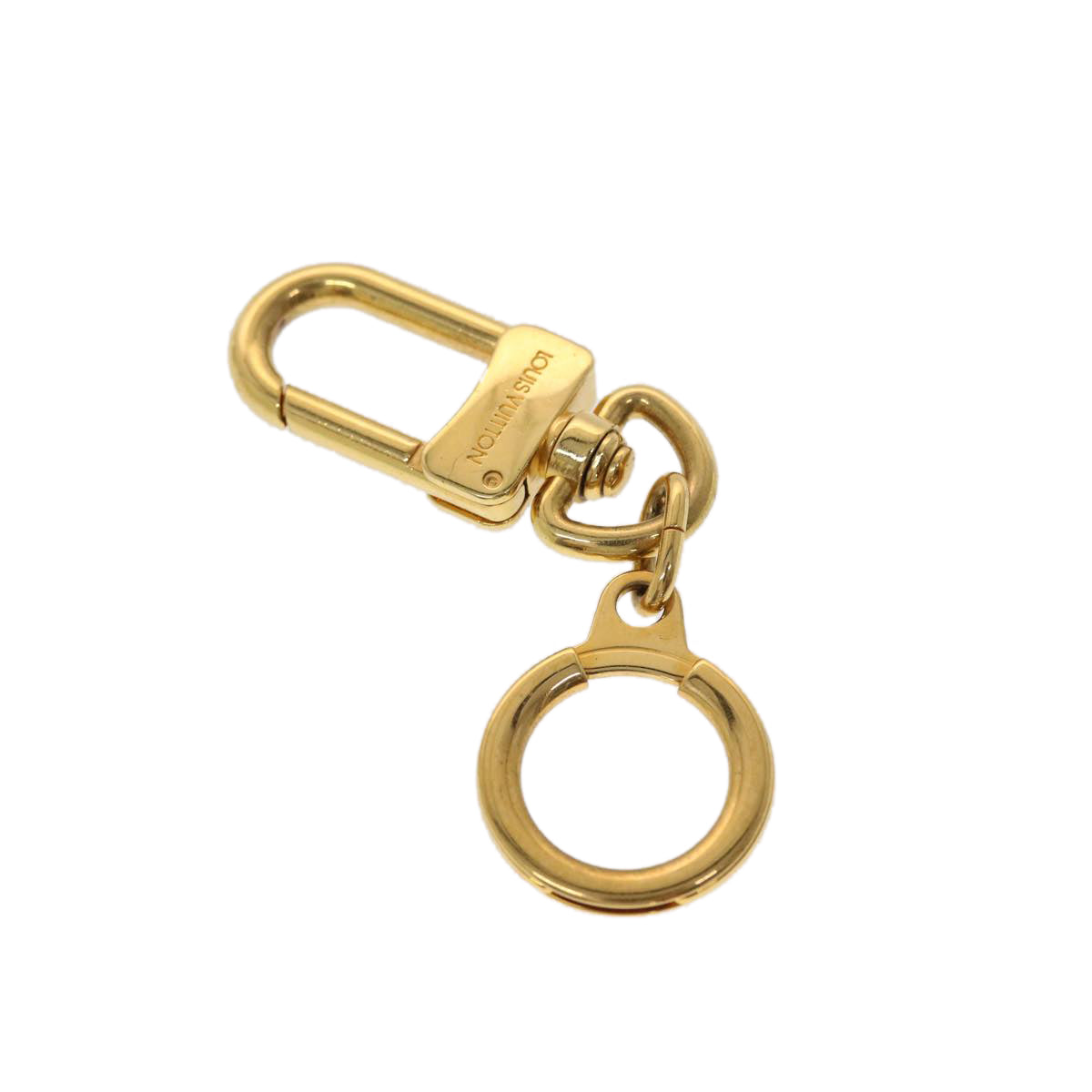 LOUIS VUITTON Anneau Cles Key Holder metal Gold Tone LV Auth 47068 - 0