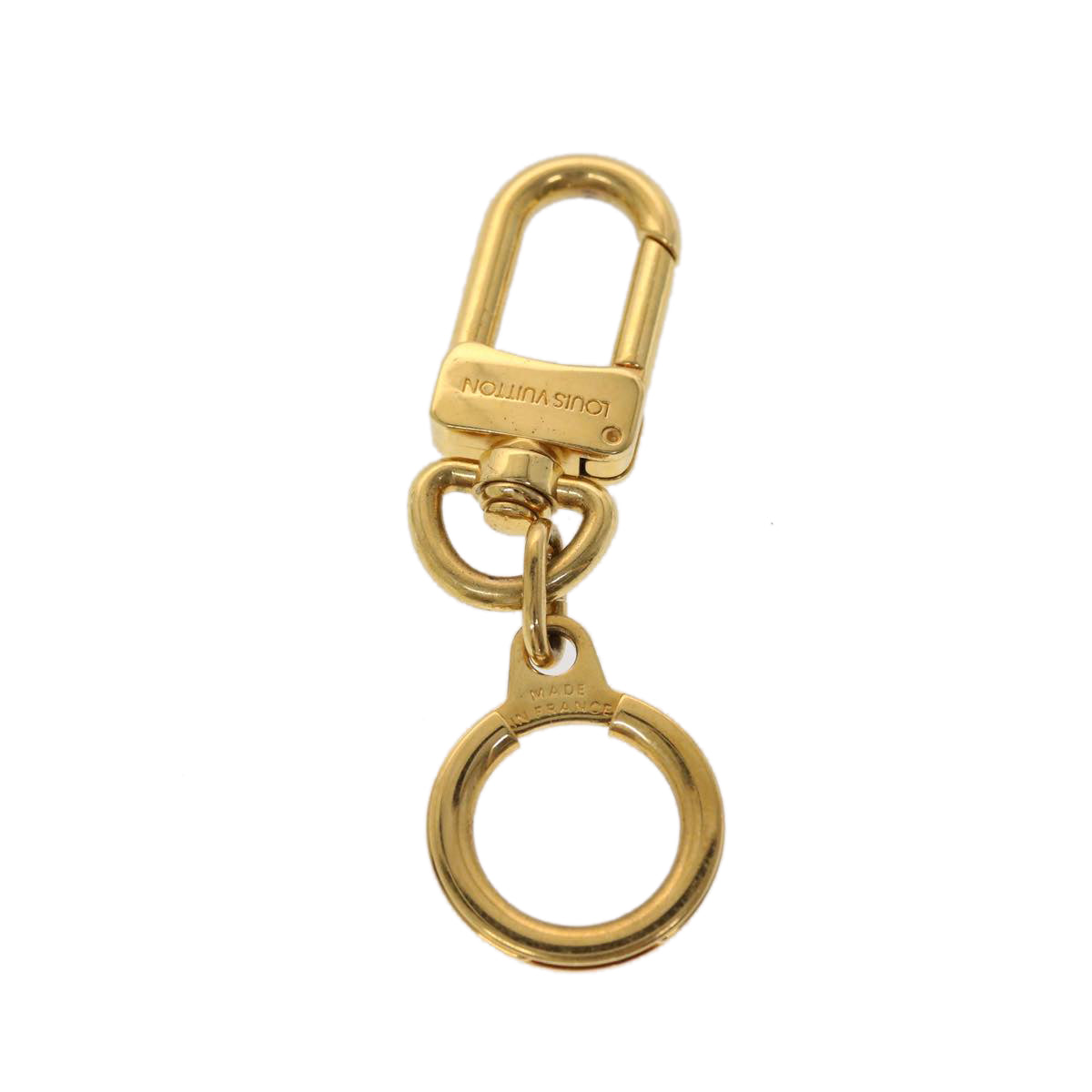 LOUIS VUITTON Anneau Cles Key Holder metal Gold Tone LV Auth 47068