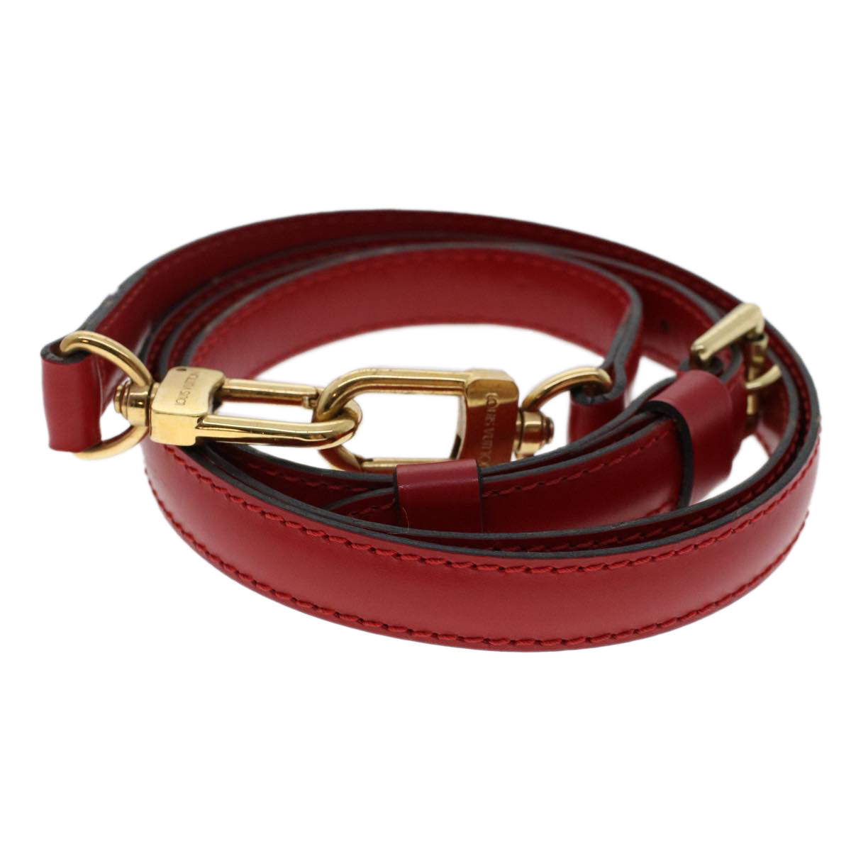 LOUIS VUITTON Epi Shoulder Strap 36.6""-43.7"" Red LV Auth 47072 - 0