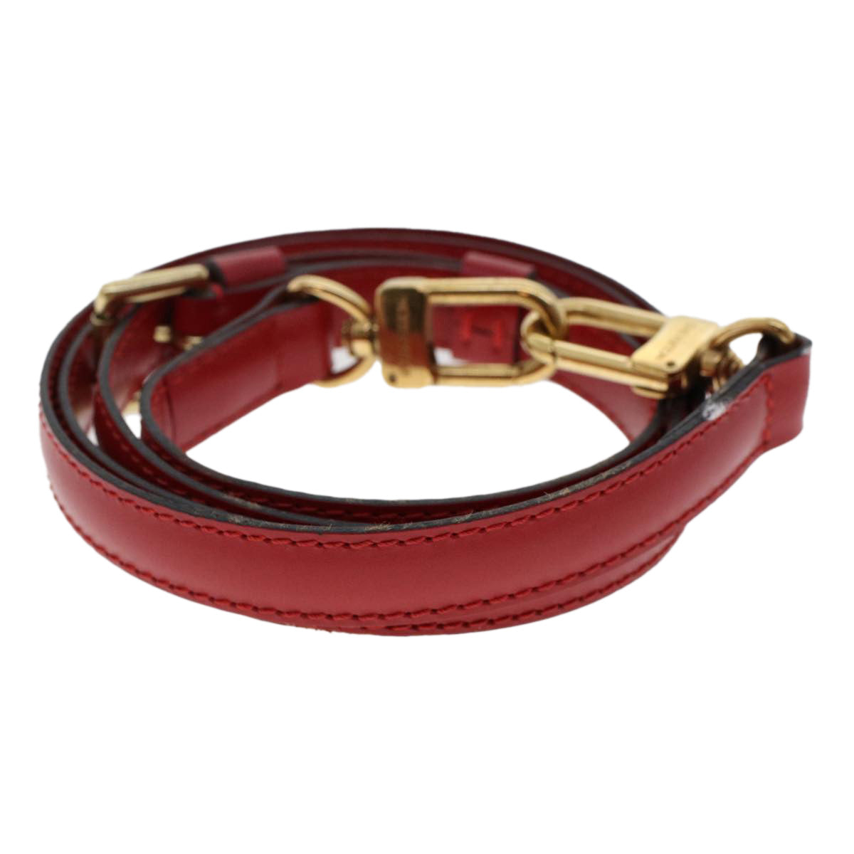 LOUIS VUITTON Epi Shoulder Strap 36.6""-43.7"" Red LV Auth 47072