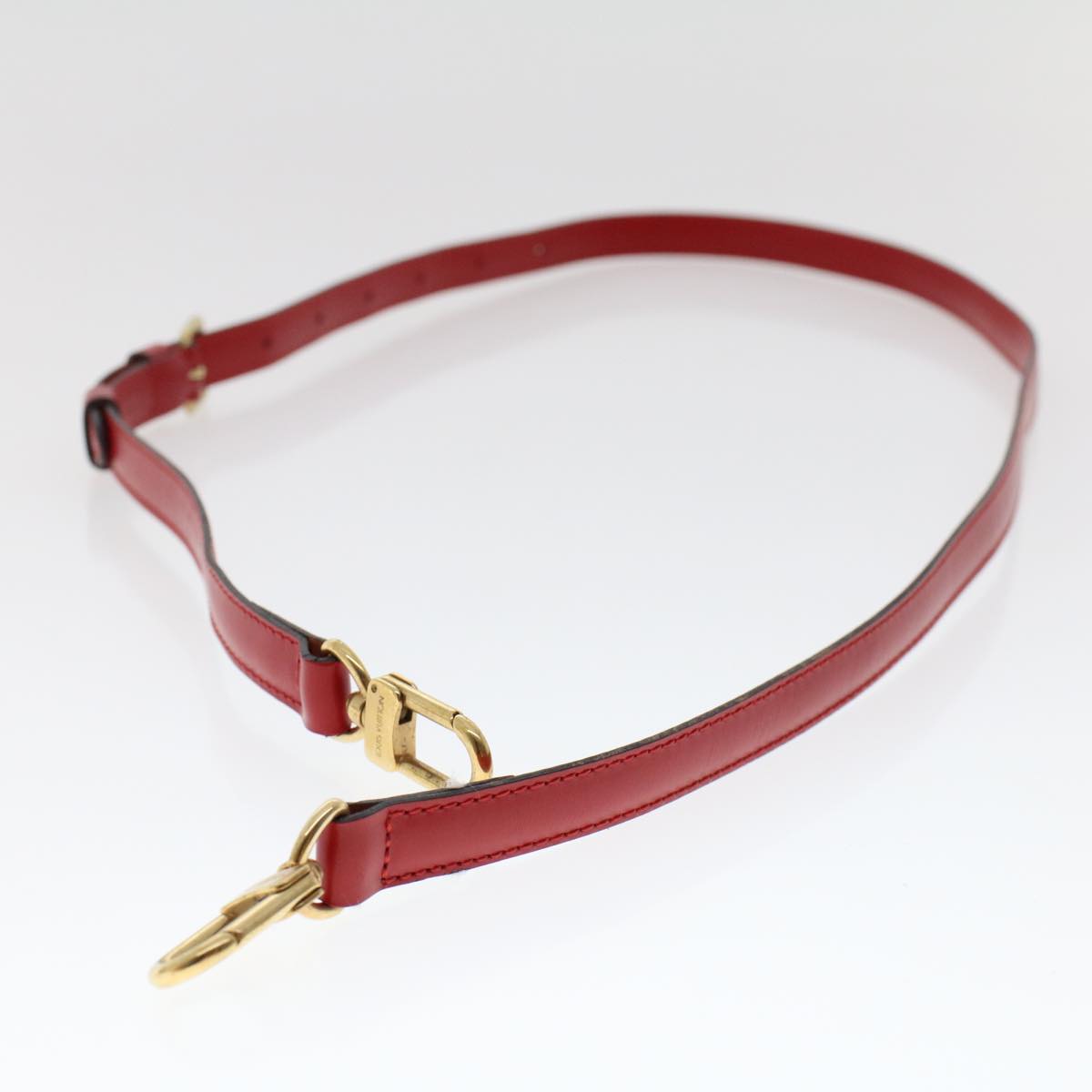 LOUIS VUITTON Epi Shoulder Strap 36.6""-43.7"" Red LV Auth 47072