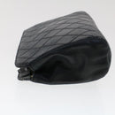 CHANEL Pouch Lamb Skin Black CC Auth 47074-3