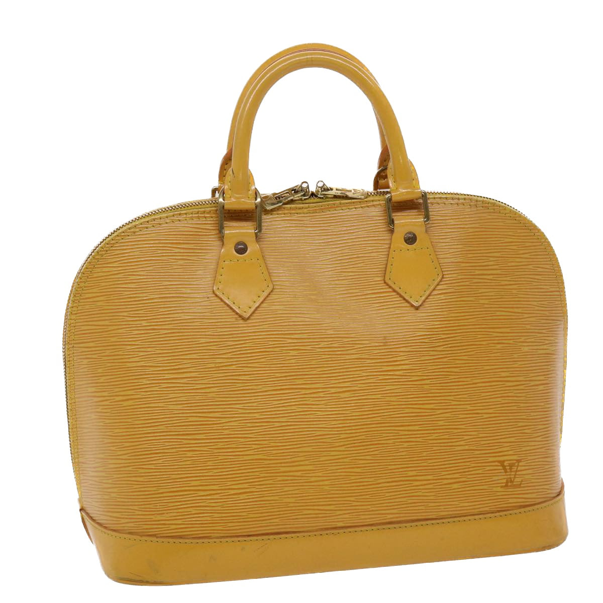 LOUIS VUITTON Epi Alma Hand Bag Tassili Yellow M52149 LV Auth 47085