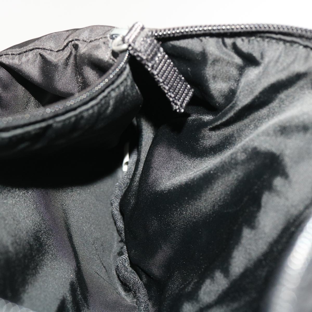 PRADA Waist bag Nylon Black Auth 47101