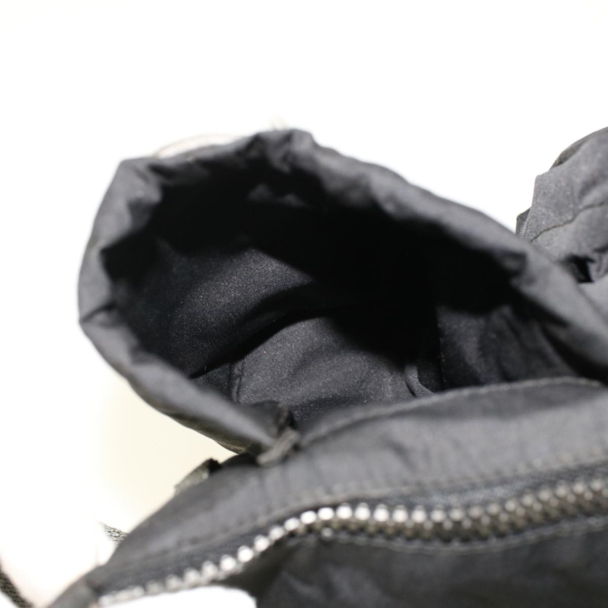 PRADA PRADA Sports Waist bag Nylon Black Auth 47102