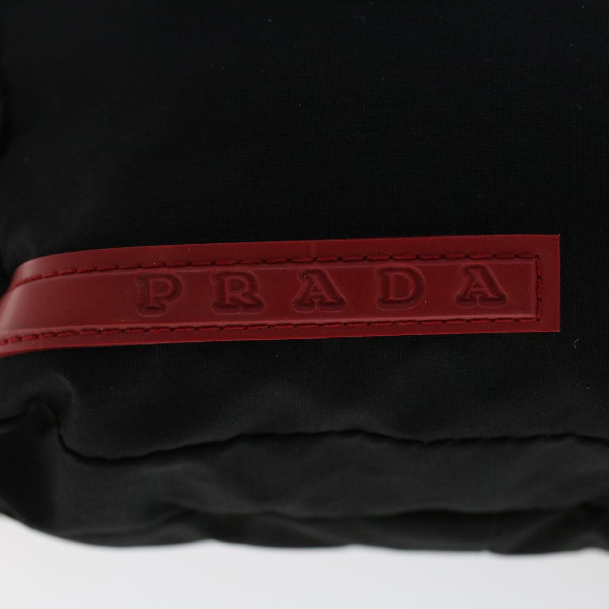 PRADA PRADA Sports Waist bag Nylon Black Auth 47103