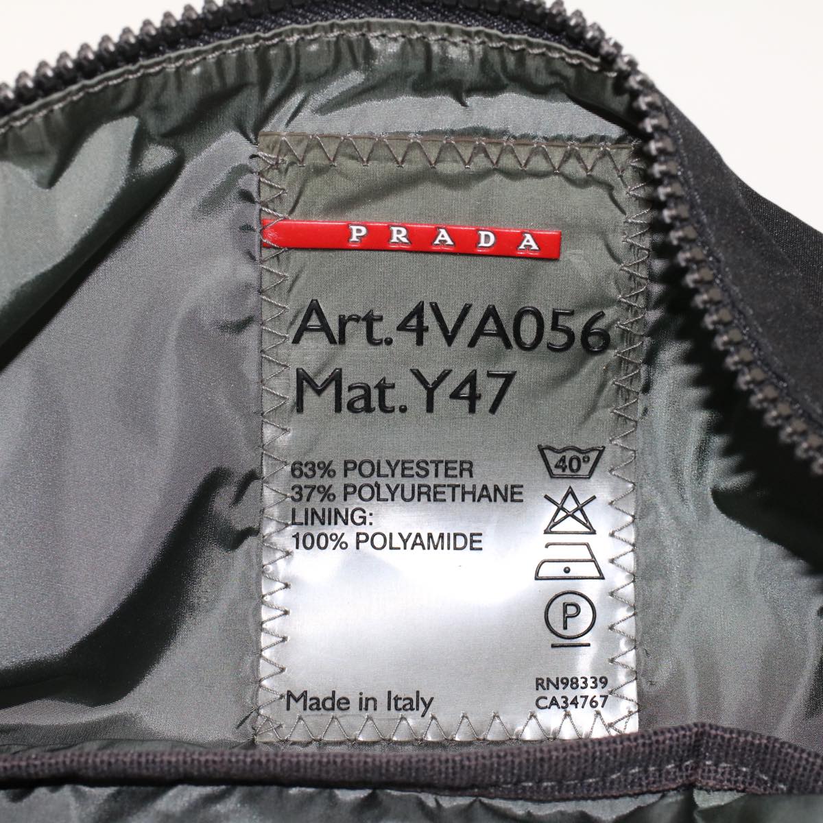 PRADA PRADA Sports Waist bag Nylon Black Auth 47103