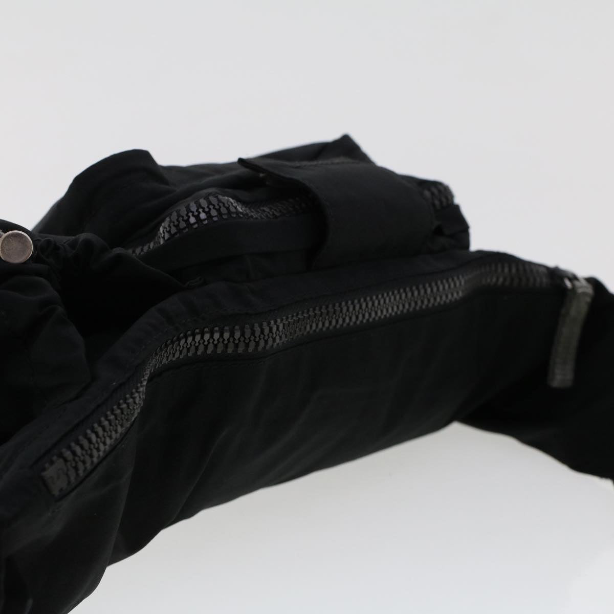 PRADA PRADA Sports Waist bag Nylon Black Auth 47103