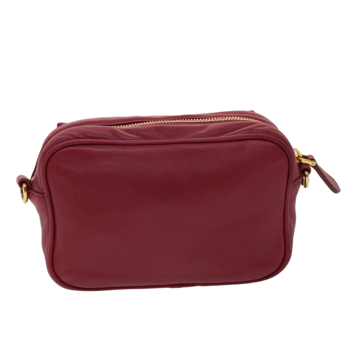 PRADA Ribbon Shoulder Bag Leather Pink Auth 47108 - 0