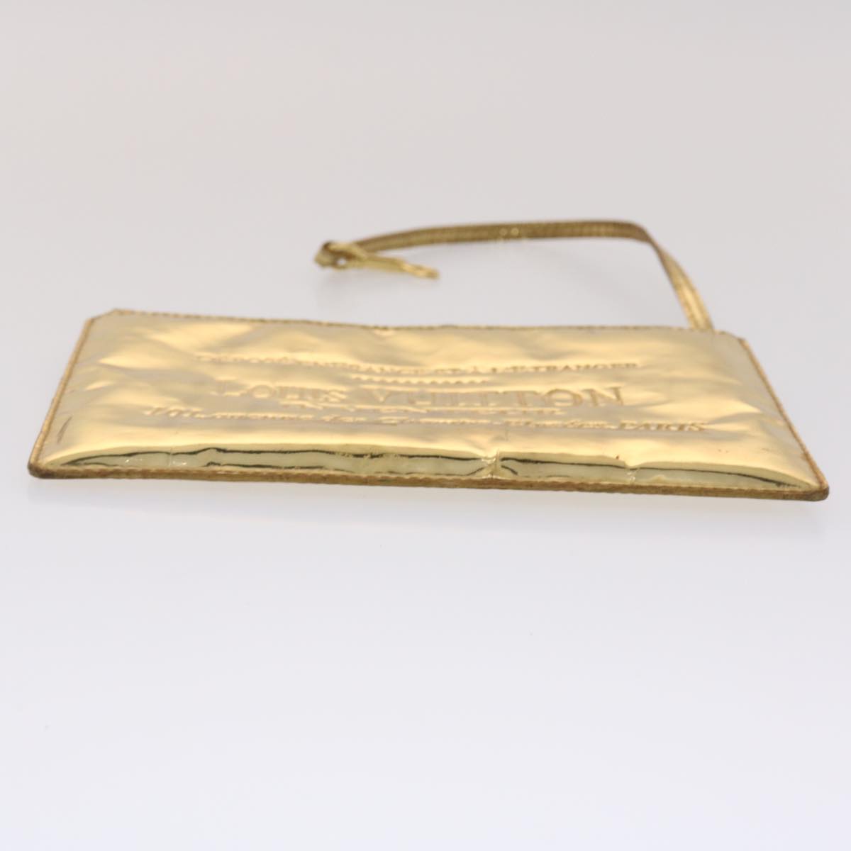 LOUIS VUITTON Monogram Miroir Pochette Plat Clutch Bag Gold M95278 Auth 47184