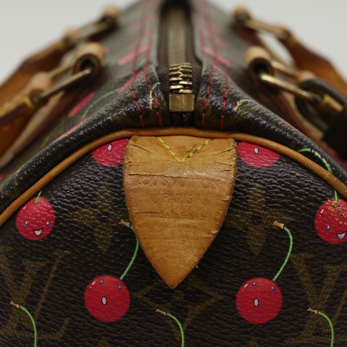 LOUIS VUITTON Monogram Cherry Speedy 25 Hand Bag M95009 LV Auth 47213