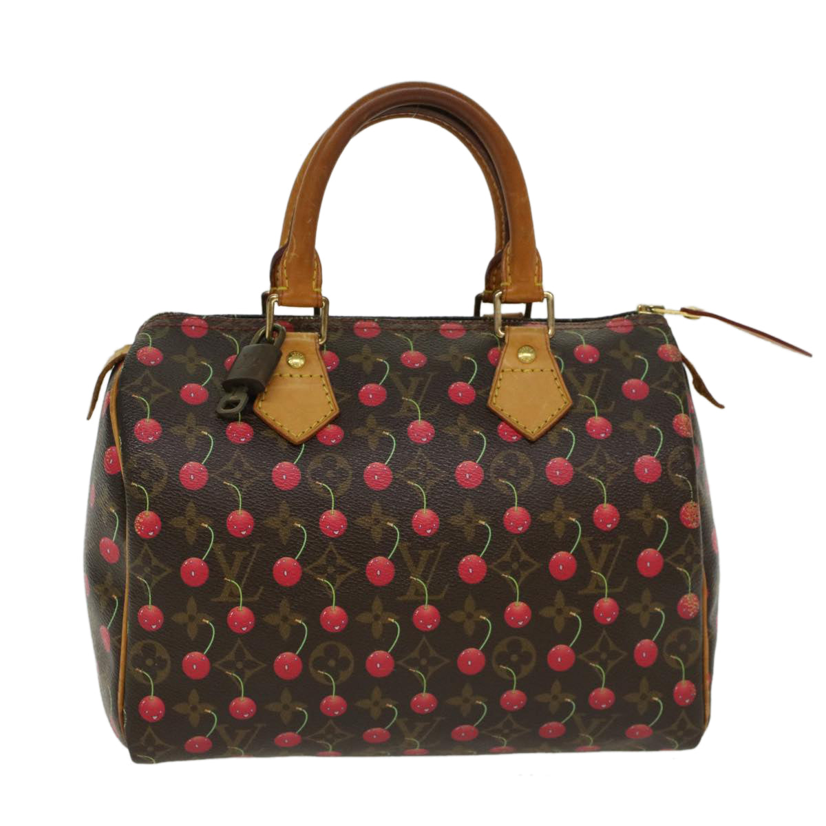 LOUIS VUITTON Monogram Cherry Speedy 25 Hand Bag M95009 LV Auth 47213