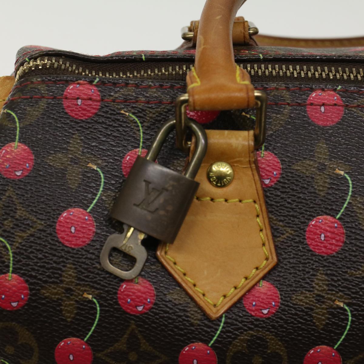 LOUIS VUITTON Monogram Cherry Speedy 25 Hand Bag M95009 LV Auth 47213