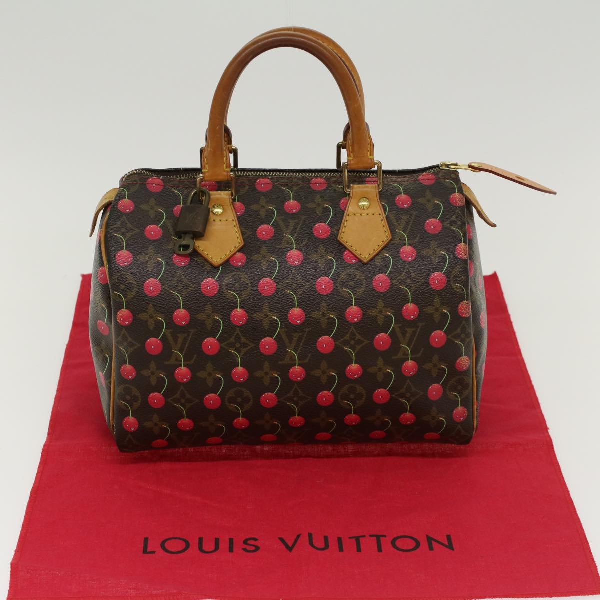 LOUIS VUITTON Monogram Cherry Speedy 25 Hand Bag M95009 LV Auth 47213