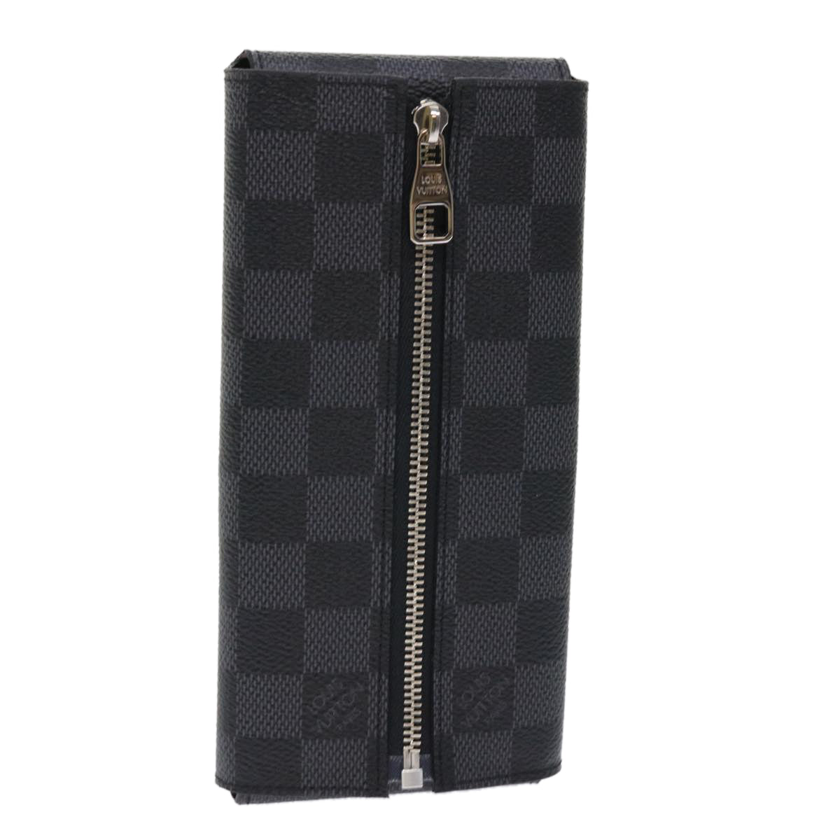 LOUIS VUITTON Damier Graphite Expert Pen Case N63134 LV Auth 47218A