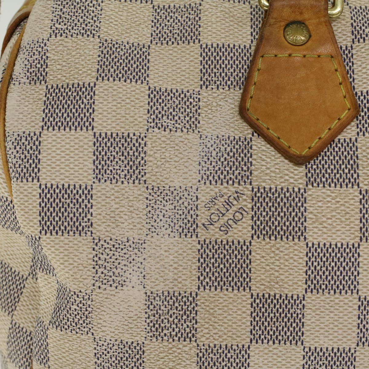 LOUIS VUITTON Damier Azur Speedy 30 Hand Bag N41533 LV Auth 47219