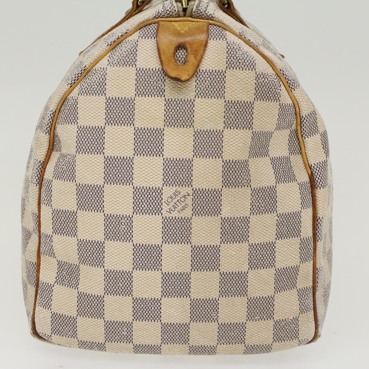 LOUIS VUITTON Damier Azur Speedy 30 Hand Bag N41533 LV Auth 47219