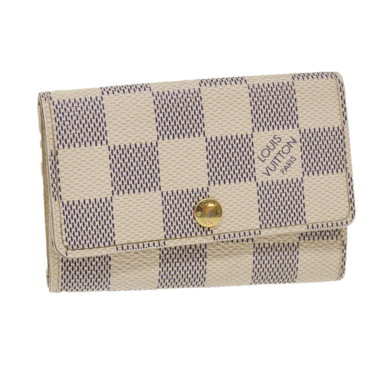 LOUIS VUITTON Damier Azur Multicles 6 Key Case N61745 LV Auth 47233