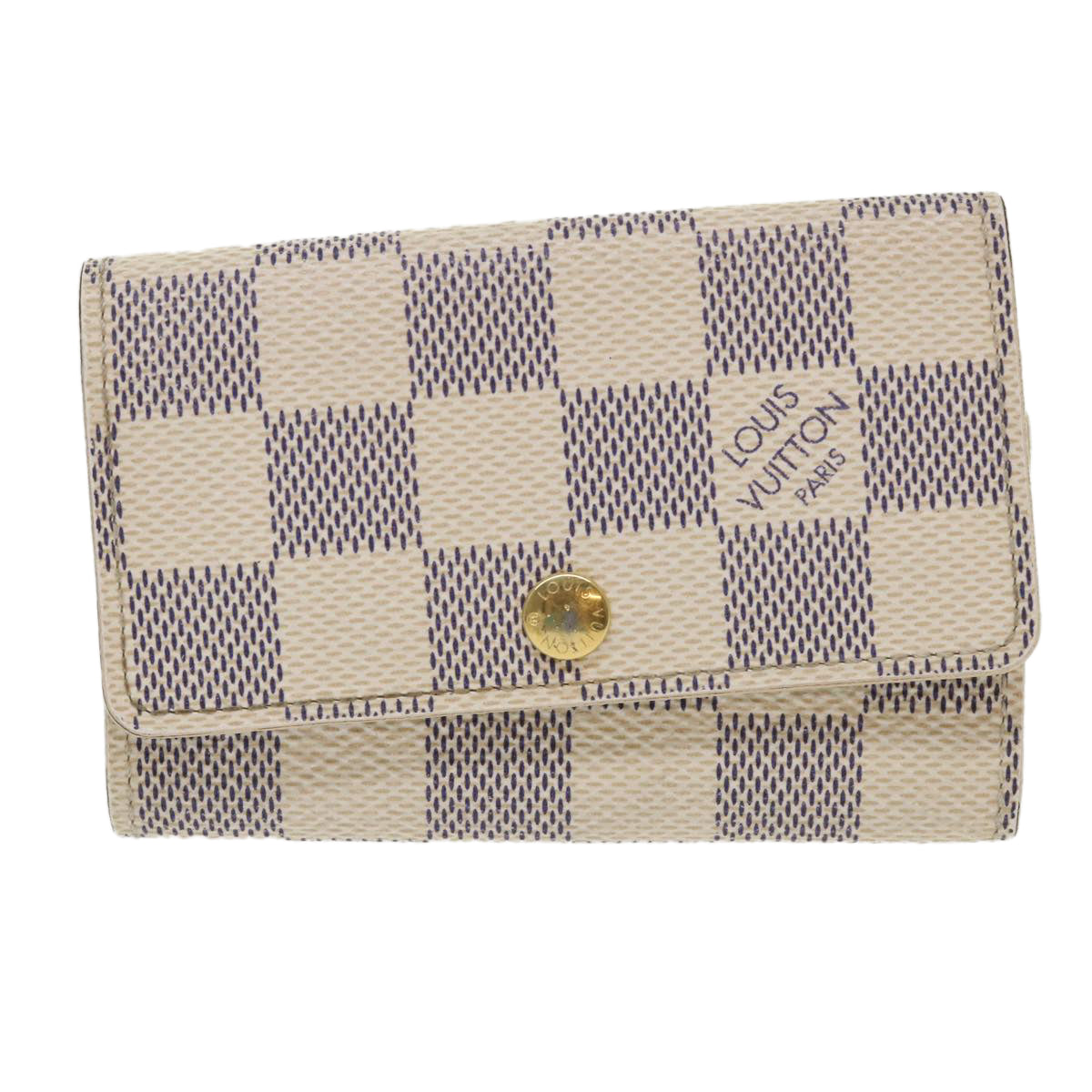 LOUIS VUITTON Damier Azur Multicles 6 Key Case N61745 LV Auth 47233