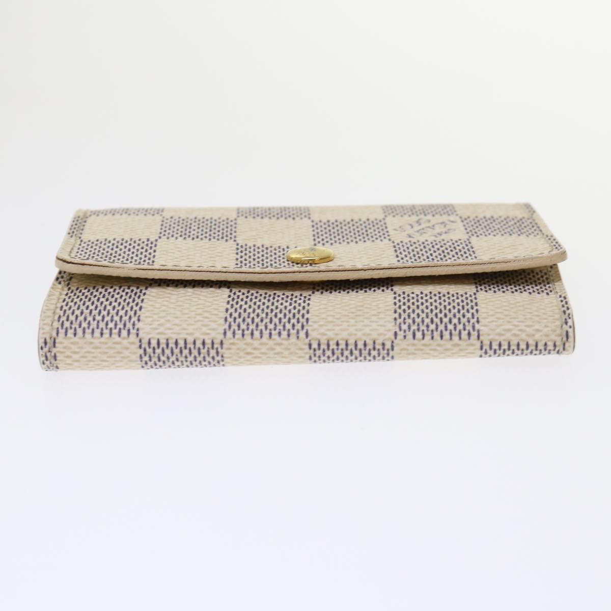 LOUIS VUITTON Damier Azur Multicles 6 Key Case N61745 LV Auth 47233