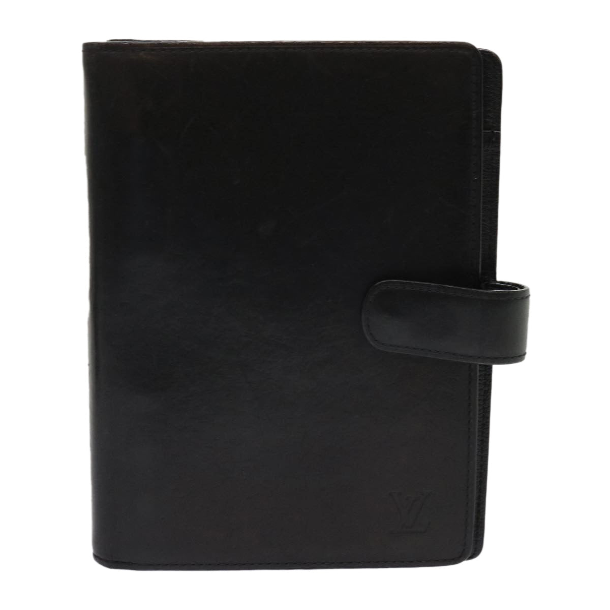 LOUIS VUITTON Nomad Agenda MM Day Planner Cover Black R20478 LV Auth 47243