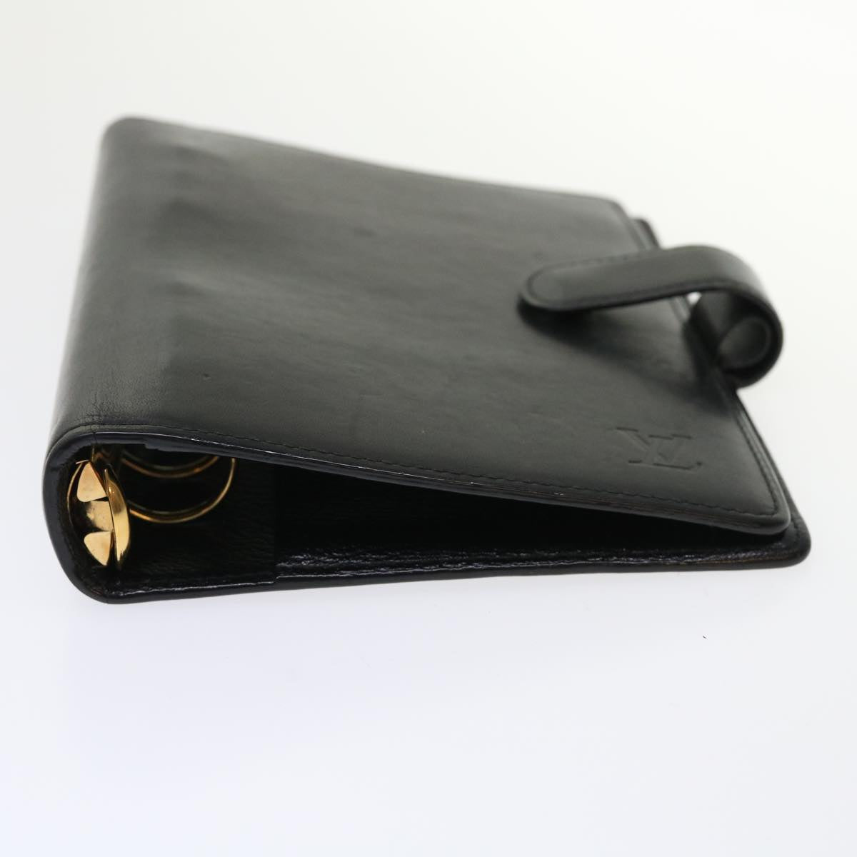 LOUIS VUITTON Nomad Agenda MM Day Planner Cover Black R20478 LV Auth 47243