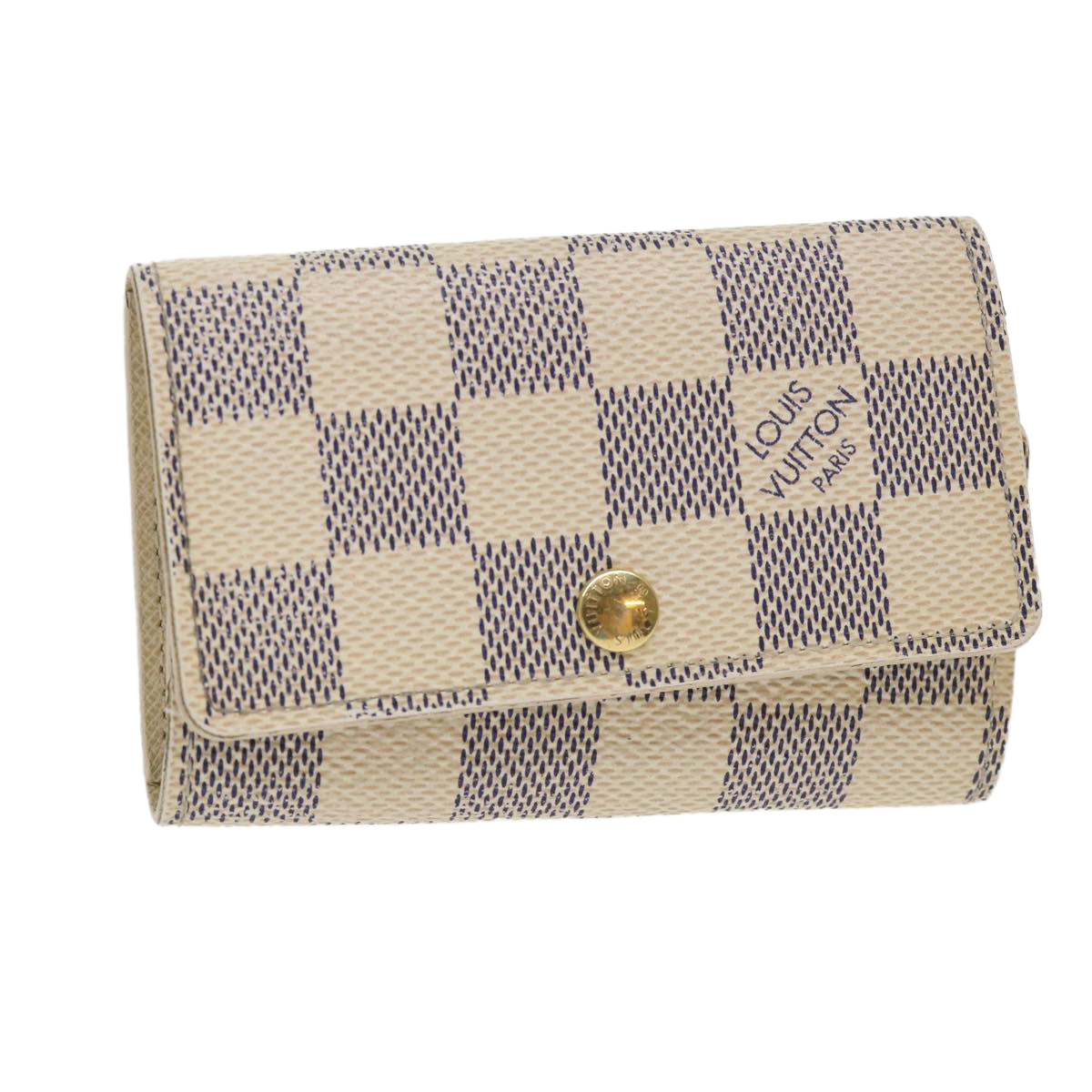 LOUIS VUITTON Damier Azur Multicles 6 Key Case N61745 LV Auth 47246