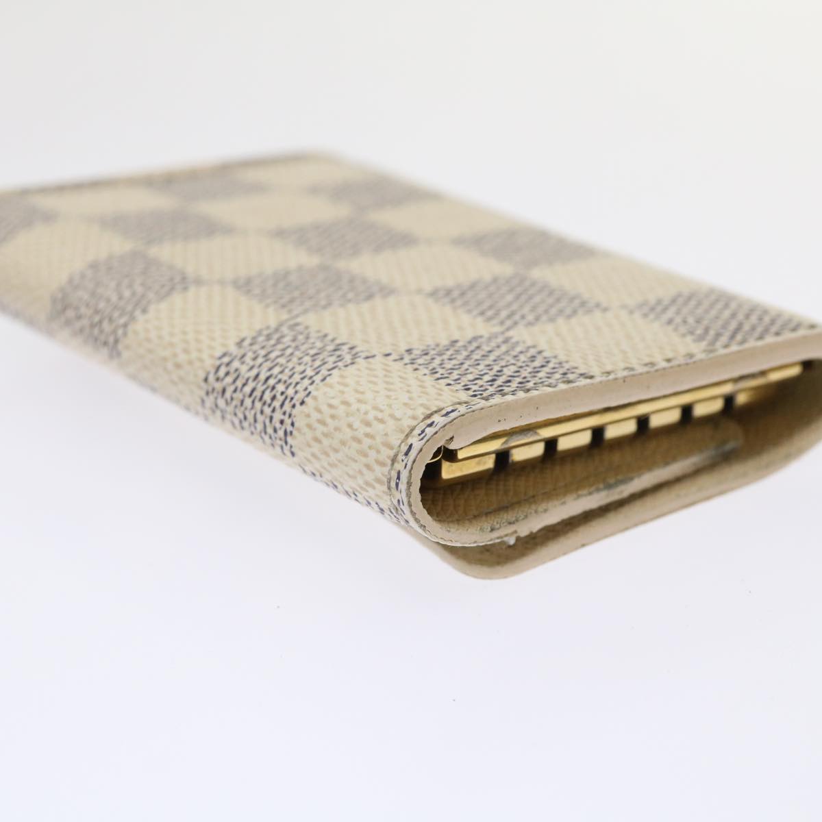 LOUIS VUITTON Damier Azur Multicles 6 Key Case N61745 LV Auth 47246