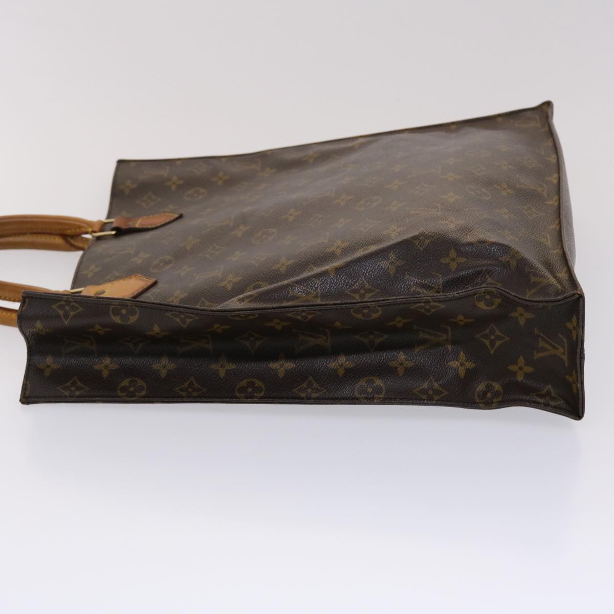 LOUIS VUITTON Monogram Sac Plat Hand Bag M51140 LV Auth 47280