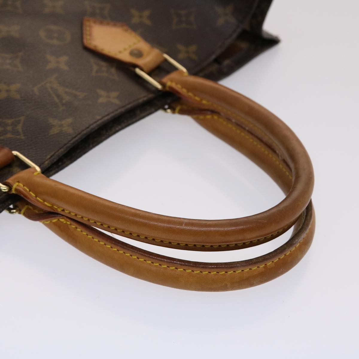 LOUIS VUITTON Monogram Sac Plat Hand Bag M51140 LV Auth 47280