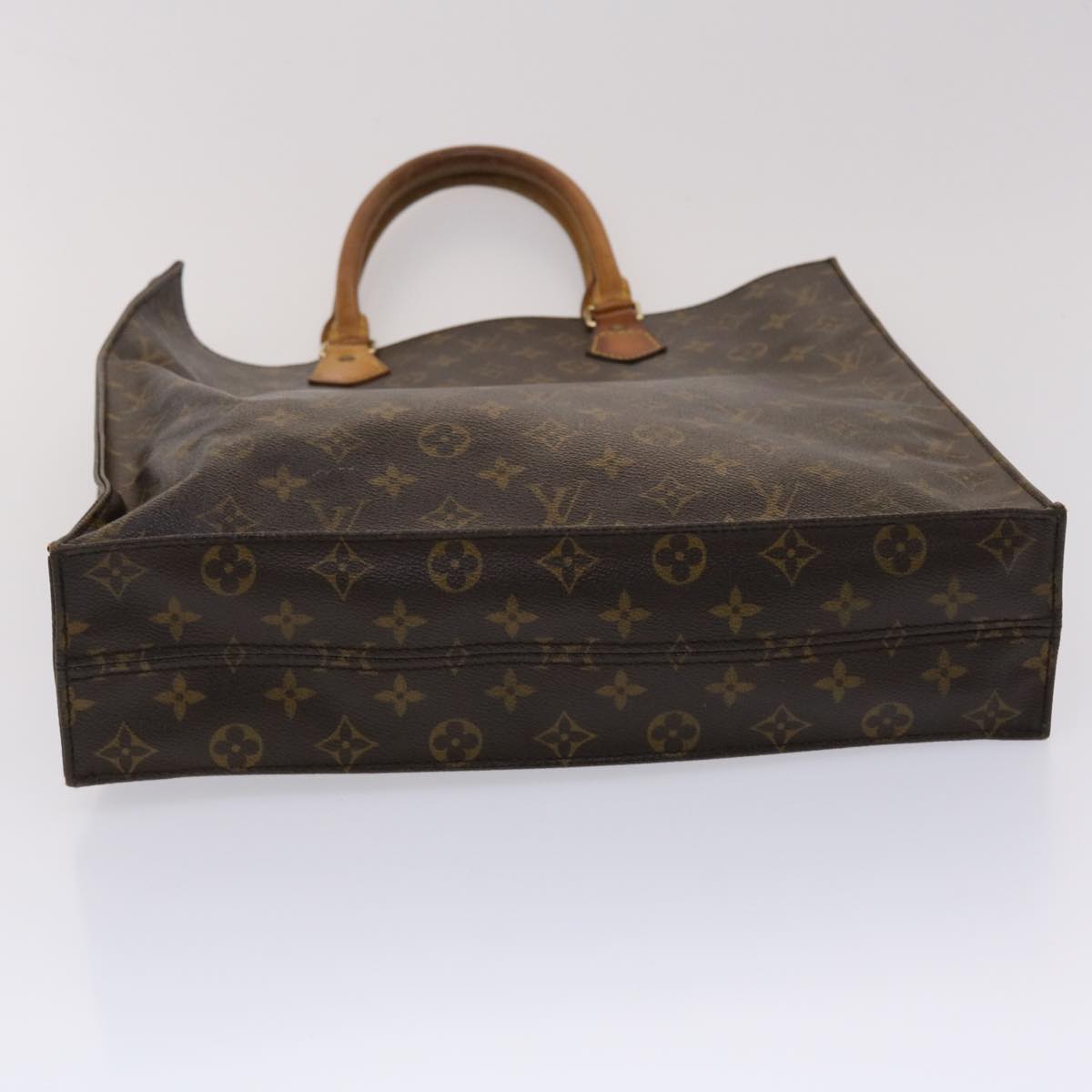 LOUIS VUITTON Monogram Sac Plat Hand Bag M51140 LV Auth 47280