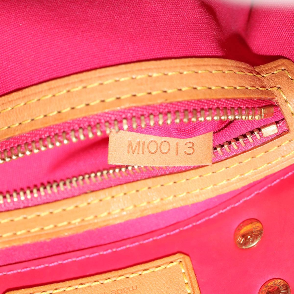 LOUIS VUITTON Monogram Vernis Reade PM Hand Bag Pink Fuchsia M91221 Auth 47287