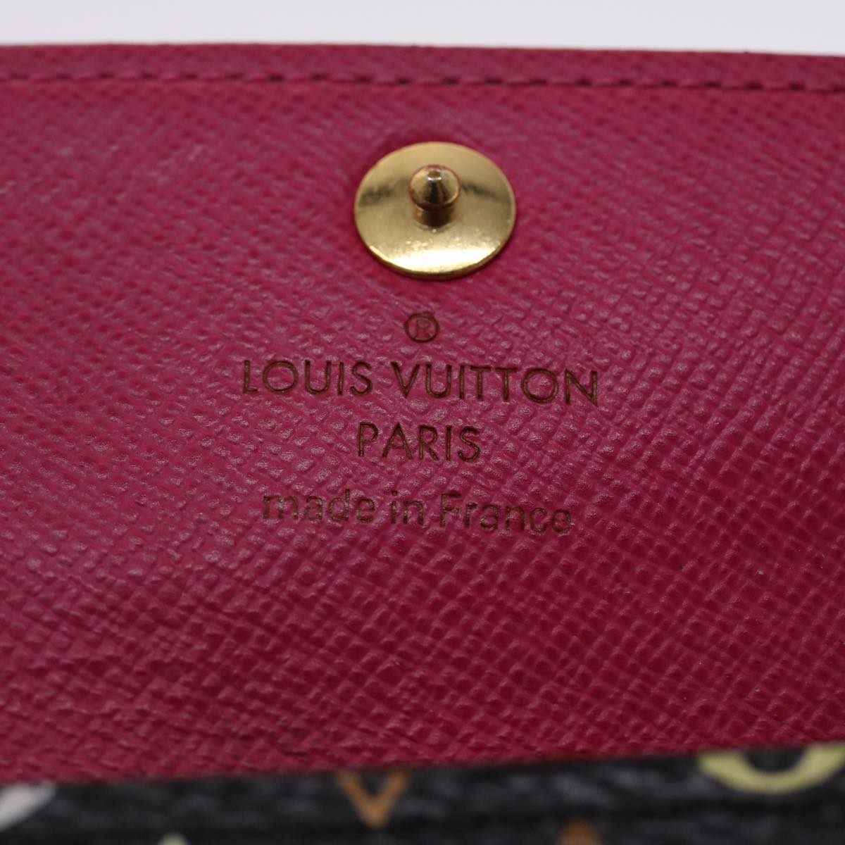 LOUIS VUITTON Monogram Multicolor Multicles 4 Key Case Black M60044 Auth 47305