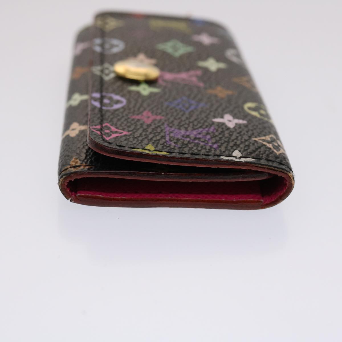 LOUIS VUITTON Monogram Multicolor Multicles 4 Key Case Black M60044 Auth 47305