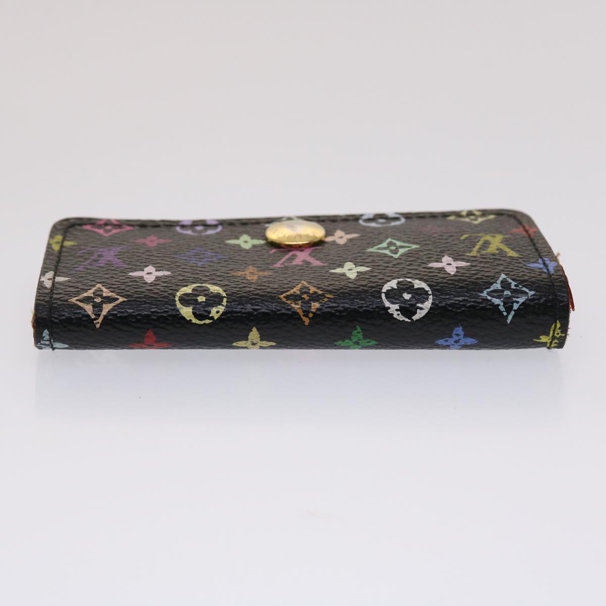 LOUIS VUITTON Monogram Multicolor Multicles 4 Key Case Black M60044 Auth 47305