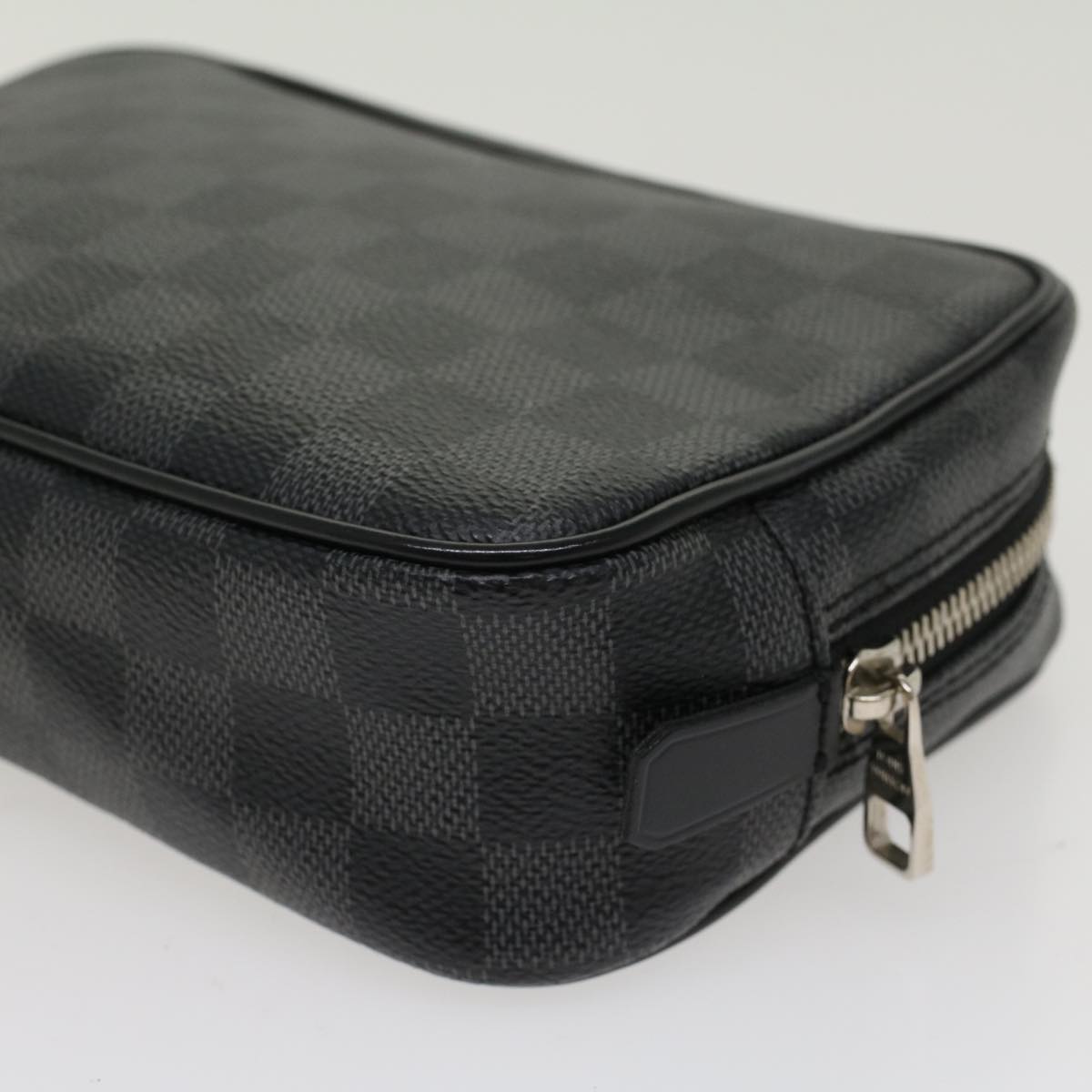 LOUIS VUITTON Damier Graphite Trousse Toilet PM Clutch Bag N47522 LV Auth 47306