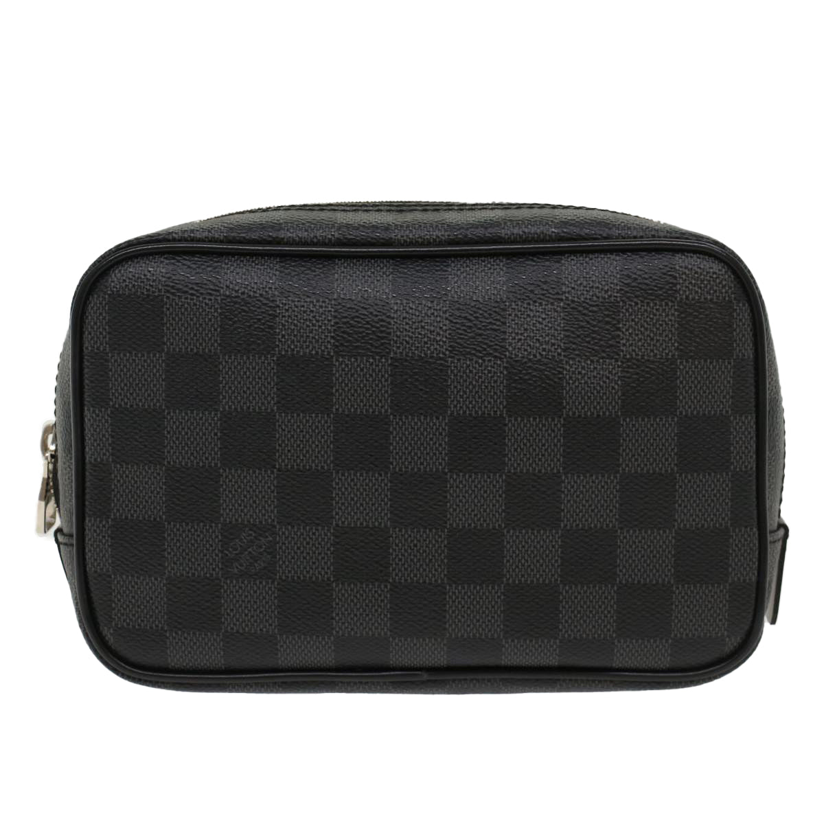 LOUIS VUITTON Damier Graphite Trousse Toilet PM Clutch Bag N47522 LV Auth 47306