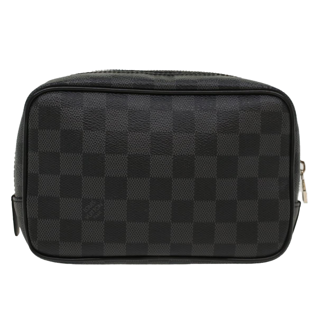 LOUIS VUITTON Damier Graphite Trousse Toilet PM Clutch Bag N47522 LV Auth 47306 - 0