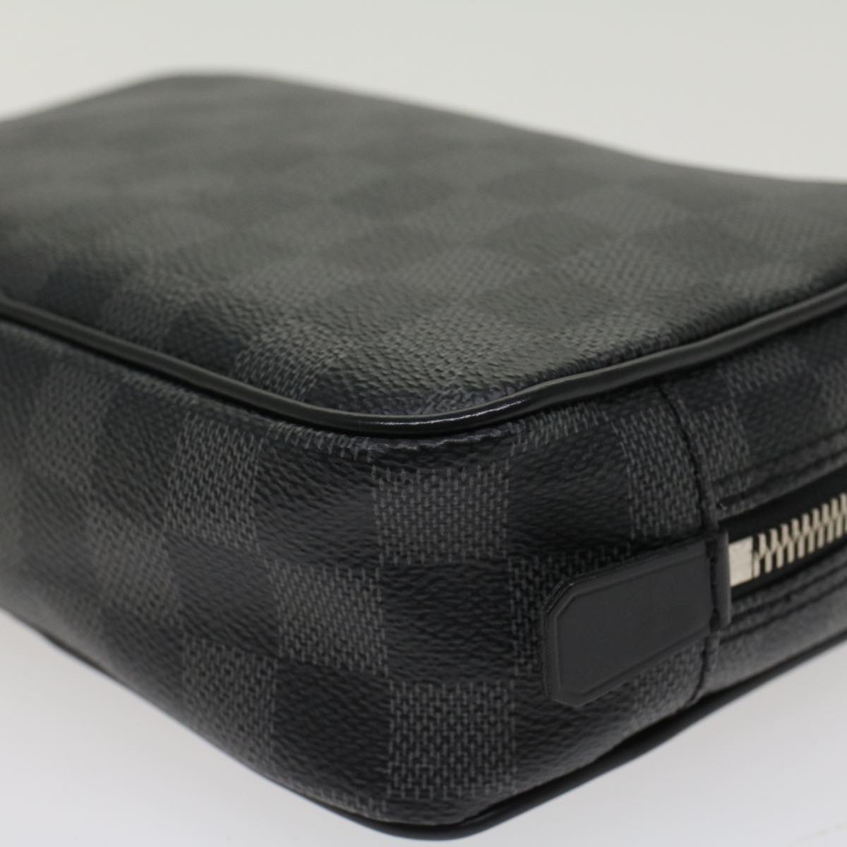 LOUIS VUITTON Damier Graphite Trousse Toilet PM Clutch Bag N47522 LV Auth 47306