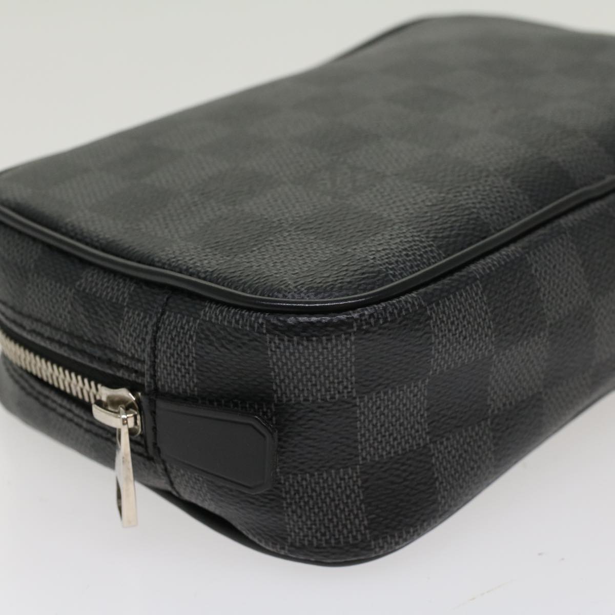 LOUIS VUITTON Damier Graphite Trousse Toilet PM Clutch Bag N47522 LV Auth 47306