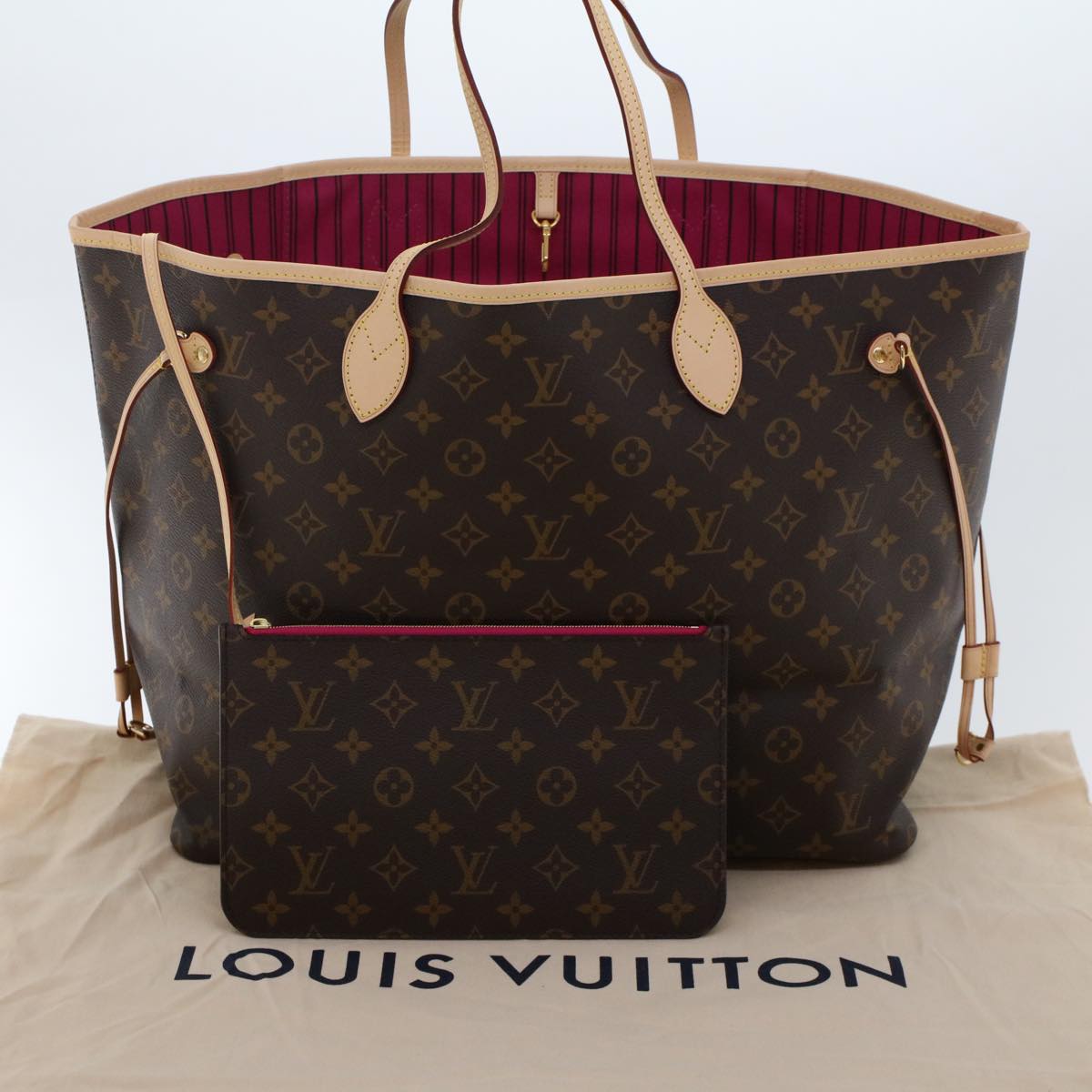 LOUIS VUITTON Monogram Neverfull GM Tote Bag M40157 LV Auth 47338A