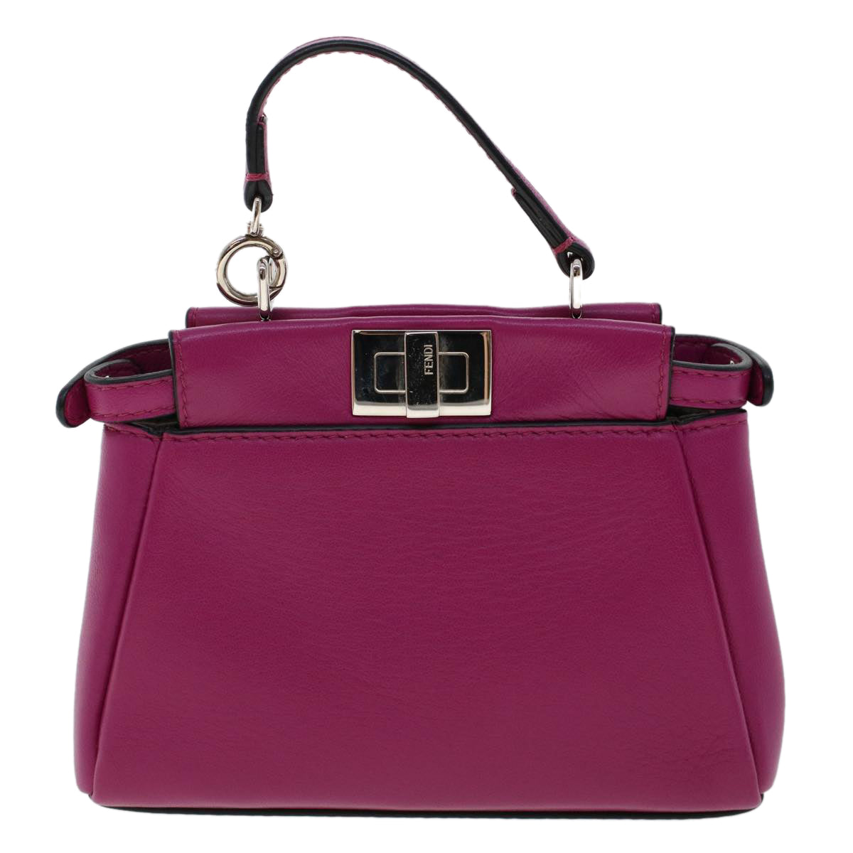 FENDI Shoulder Bag Leather Pink Auth 47385 - 0