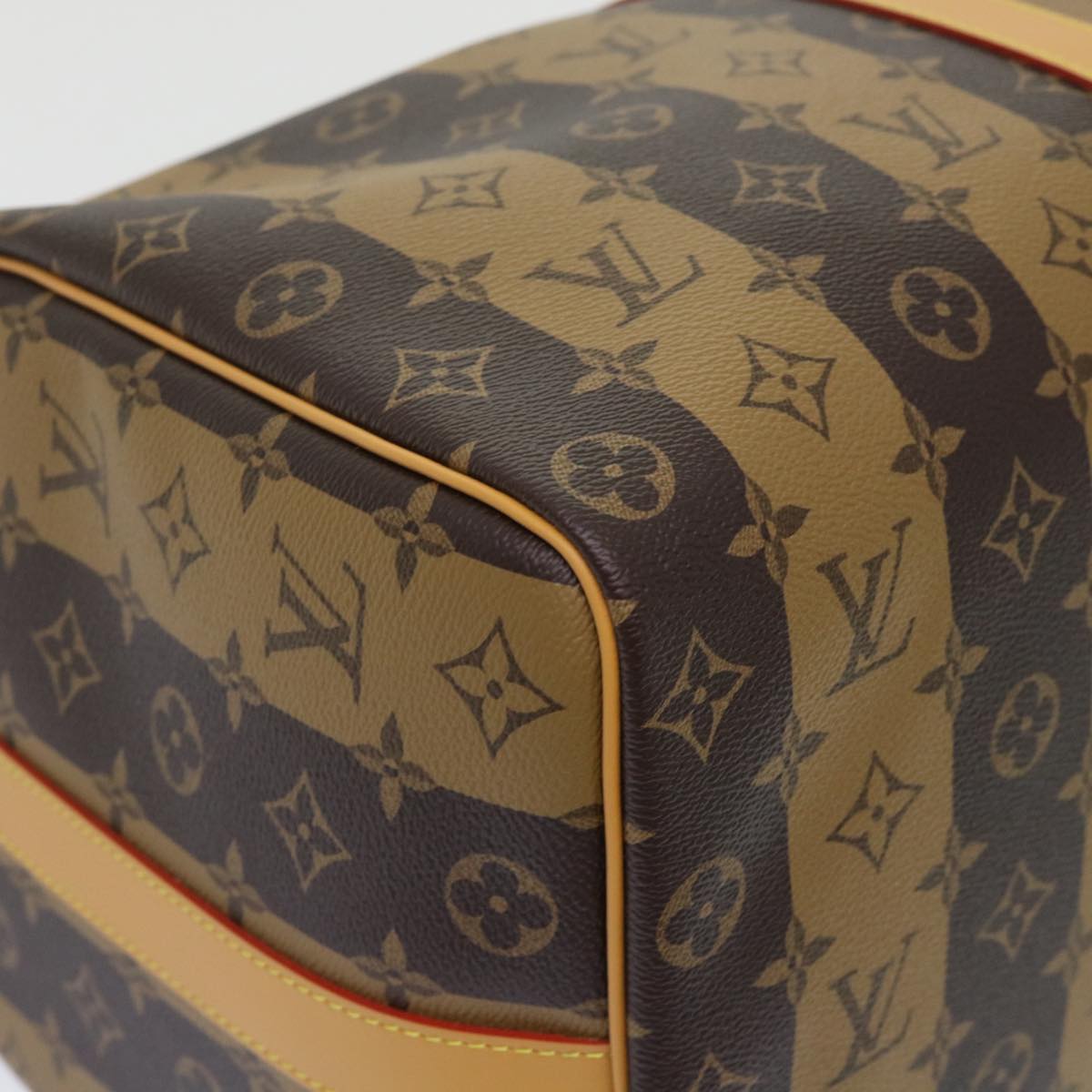 LOUIS VUITTON Monogram Stripe Keepall Bandouliere 50 Bag M45967 LV Auth 47401A