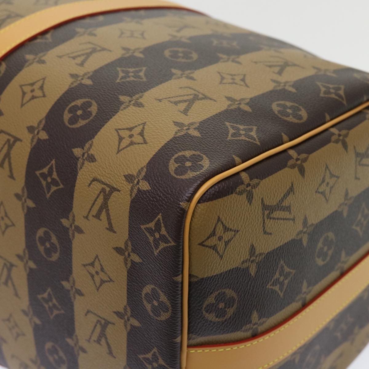 LOUIS VUITTON Monogram Stripe Keepall Bandouliere 50 Bag M45967 LV Auth 47401A