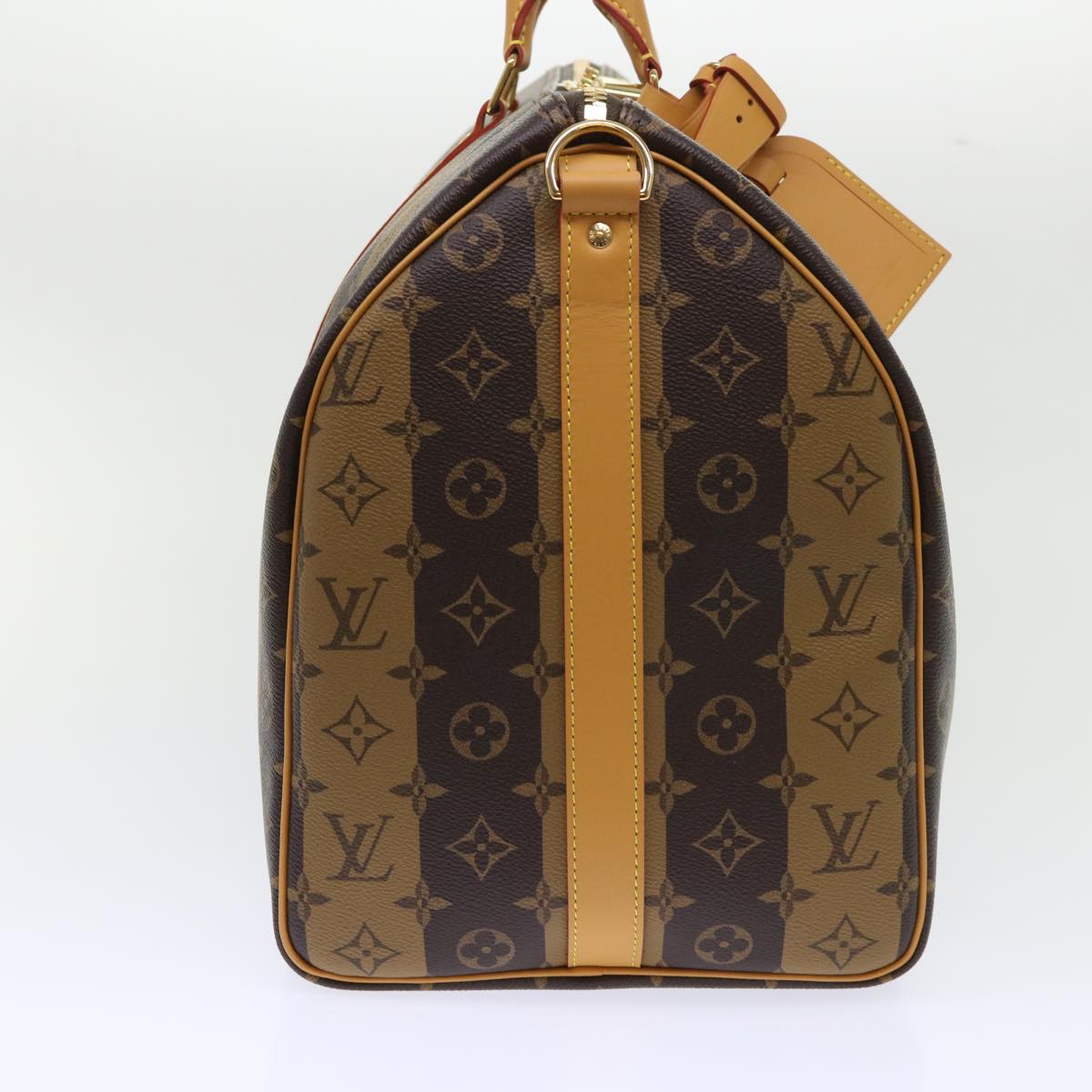 LOUIS VUITTON Monogram Stripe Keepall Bandouliere 50 Bag M45967 LV Auth 47401A