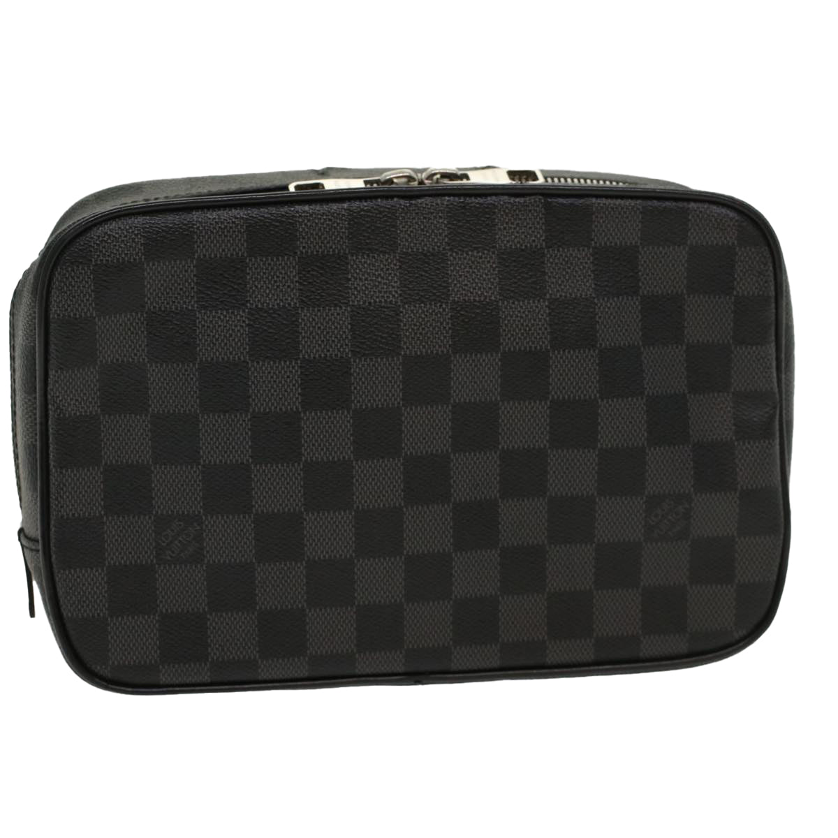 LOUIS VUITTON Damier Graphite Trousse and CrackingGM Clutch Bag N47521 LV 47422